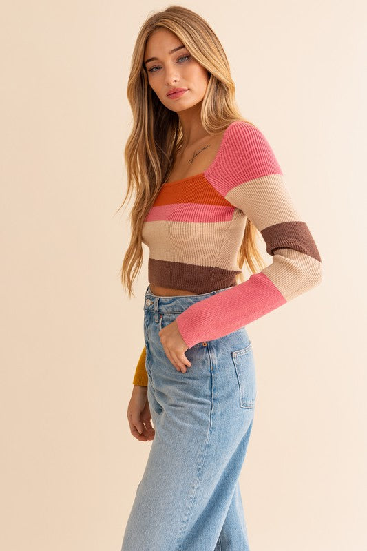 Mira Stripe Knit Top